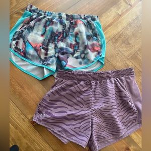 Women’s UA Running Shorts. 2.0inch, with pockets and liner. Size M